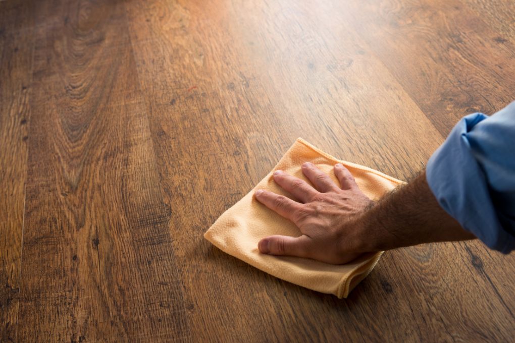 Use a Towel to Remove Moisture from Floor