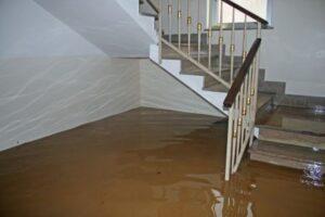 scale of a house fully flooded during the flooding