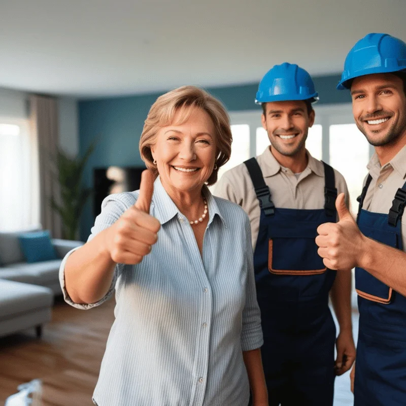 homeowner happy for quick solution in water damage