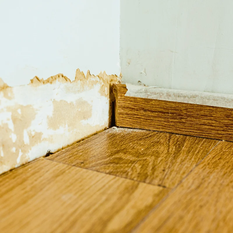 wall damaged due to water