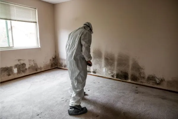 Black Mold on Wall - SS Water Restoration