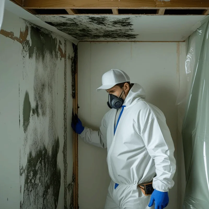 contractor containing areas with mold