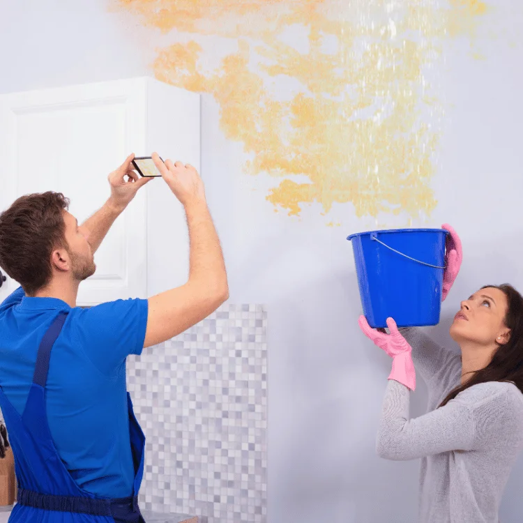 Contractor Addressing Water Damage - SS Water Restoration