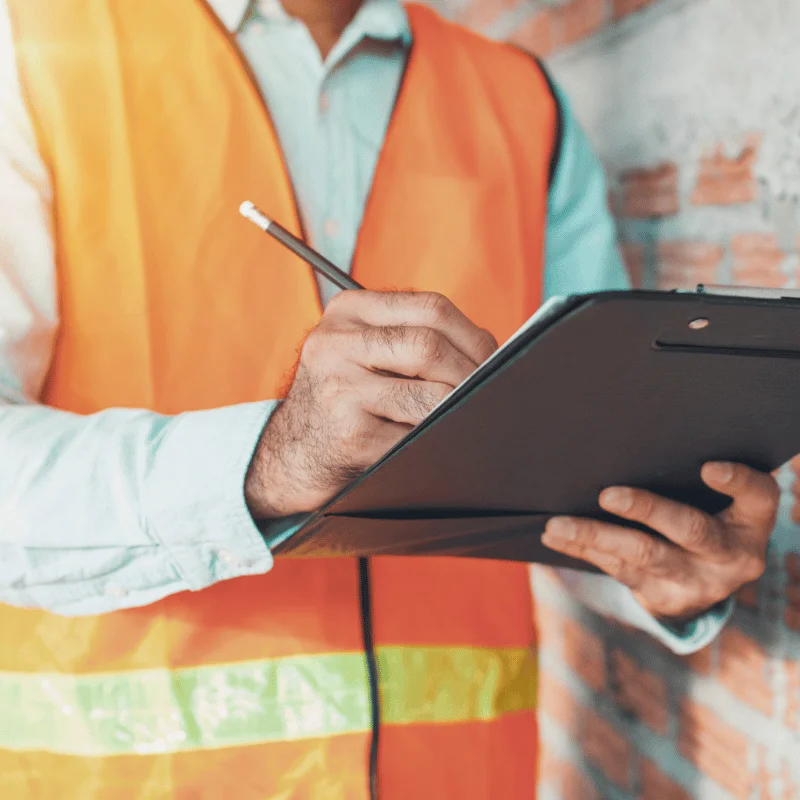 contractor inspecting sewage leak 