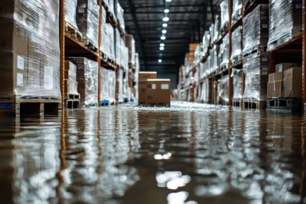 commercial warehouse suffers water damage in Sherman TX