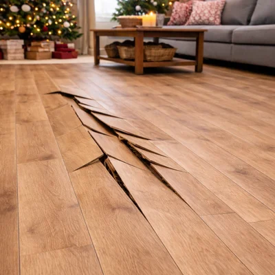 Buckled Flooring - SS Water Restoration