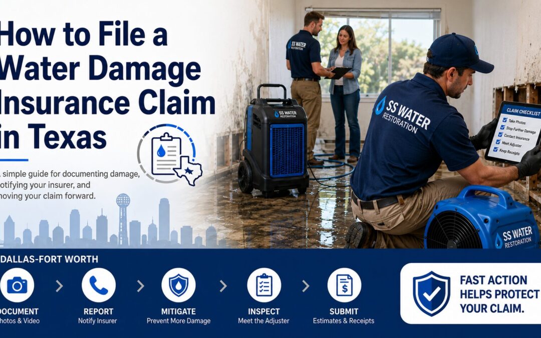How to File a Water Damage Insurance Claim in Texas